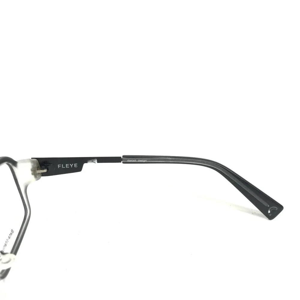 Fleye Eyeglasses Frames Norman C904 Black Clear Square Full Rim 55-17-140